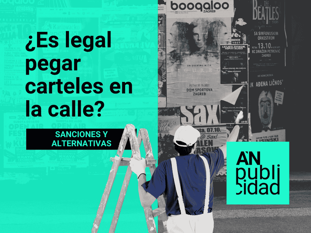 pegar carteles en la calle, sanciones y alternativas