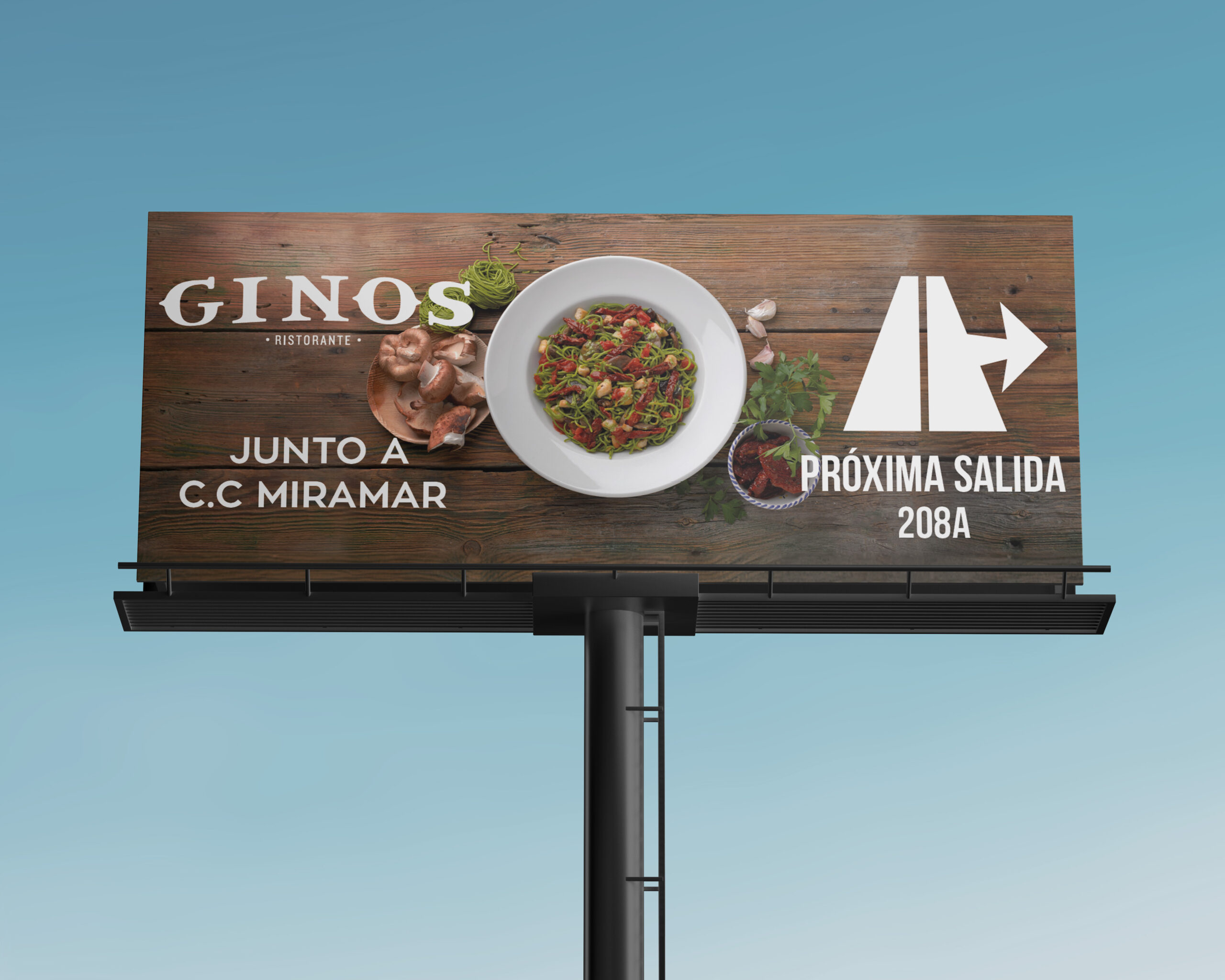 Monoposte Ginos publicidad exterior