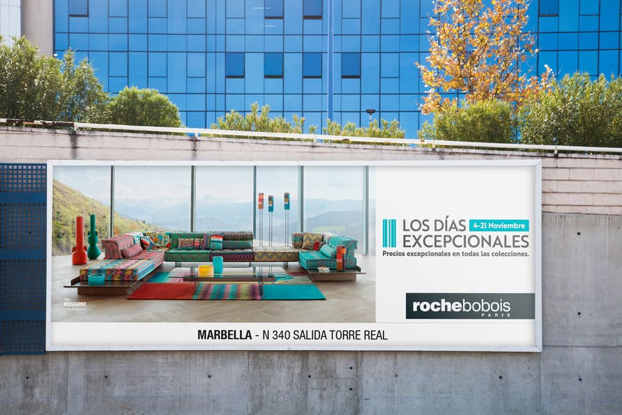 valla publicitaria zona urbana roche bobois